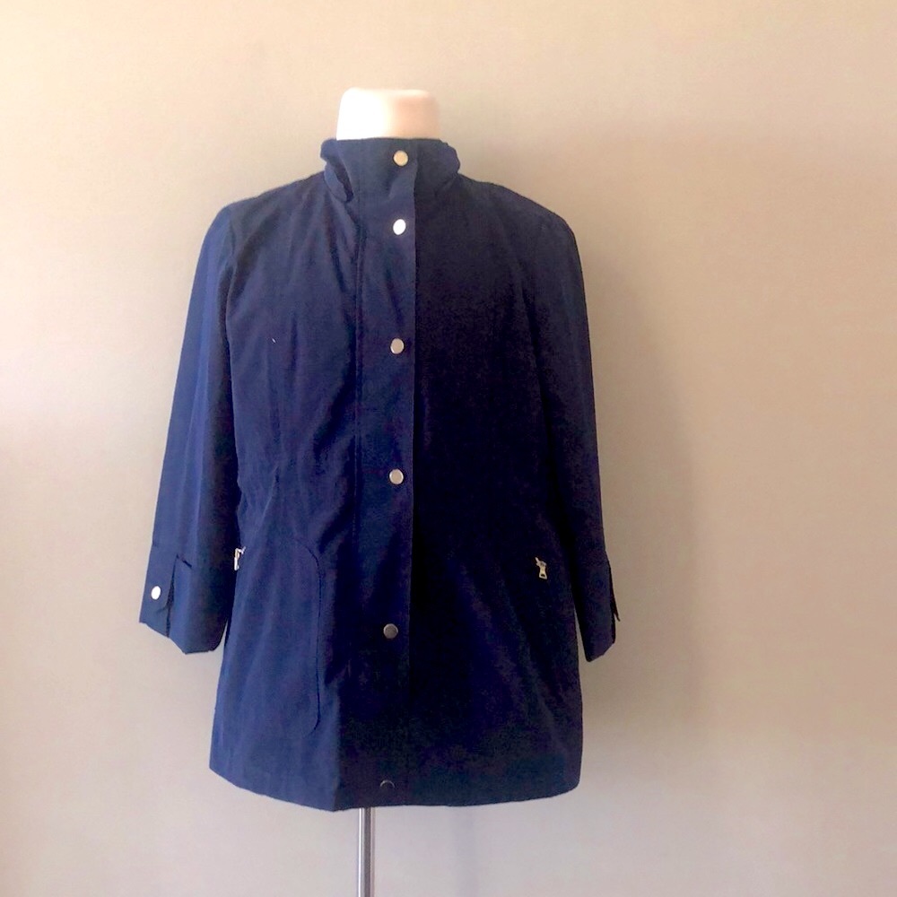 London Fog Trench Coat Navy Blue